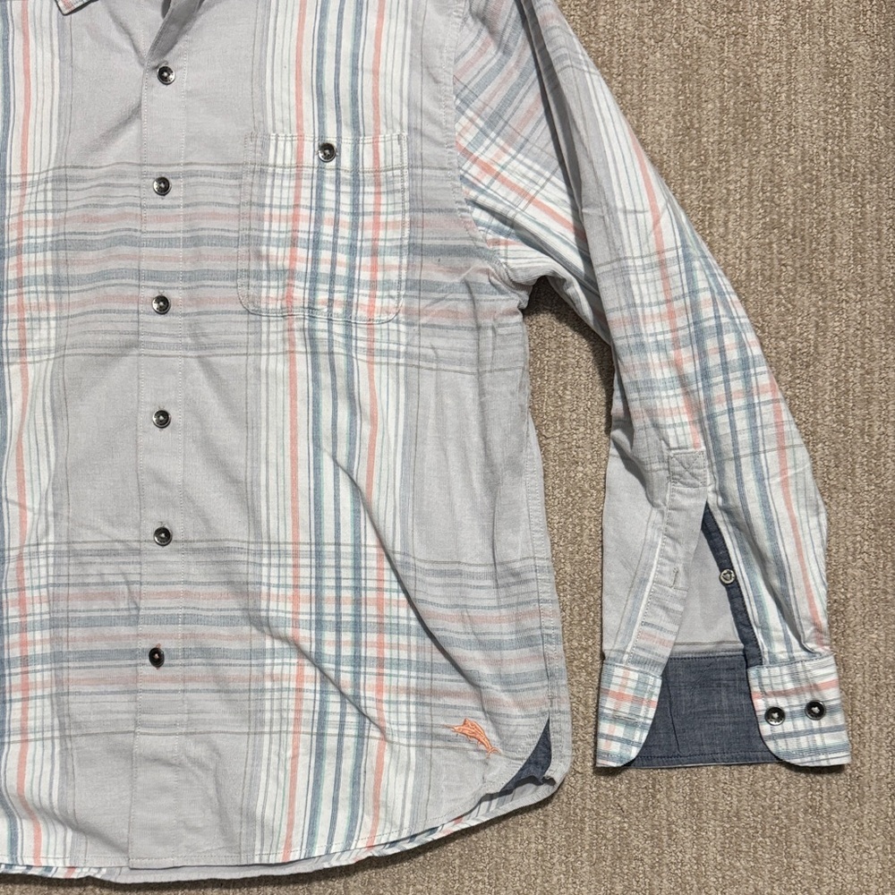 Tommy Bahama Men's Size M Coastline Cord Shirt Corduroy Striped Long Sleeve - Picture 2 of 10